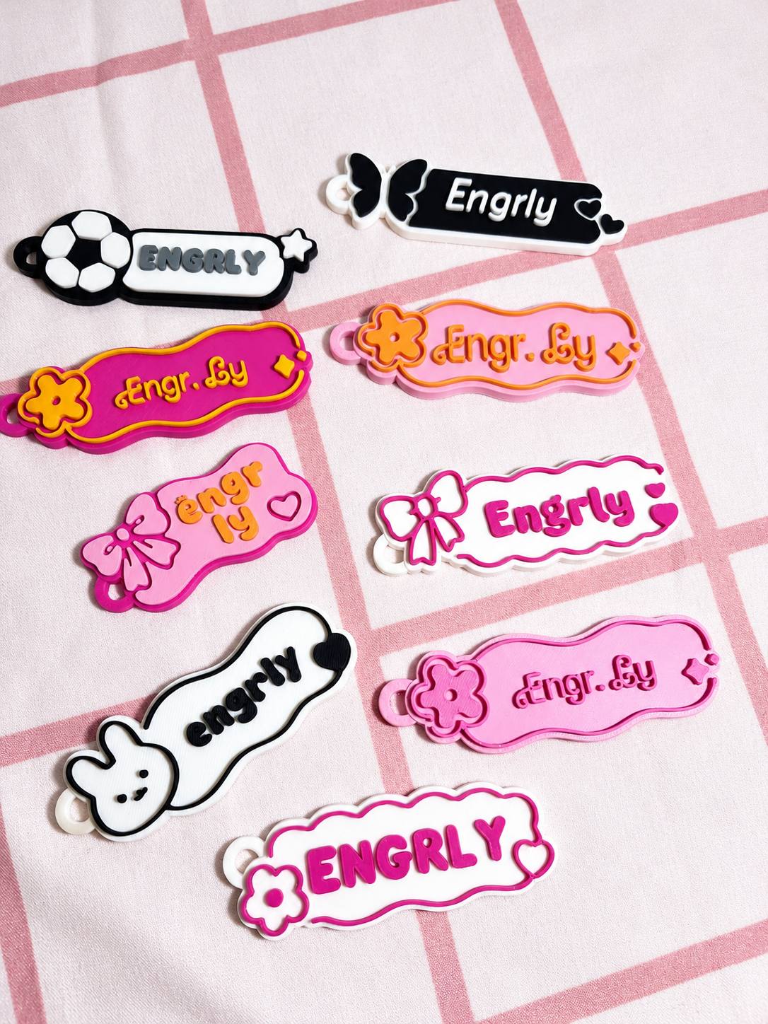 Personalized Name Keychain Charms - 3MF File