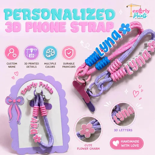 Personalized Paracord Phone Strap Bundle - 3MF File
