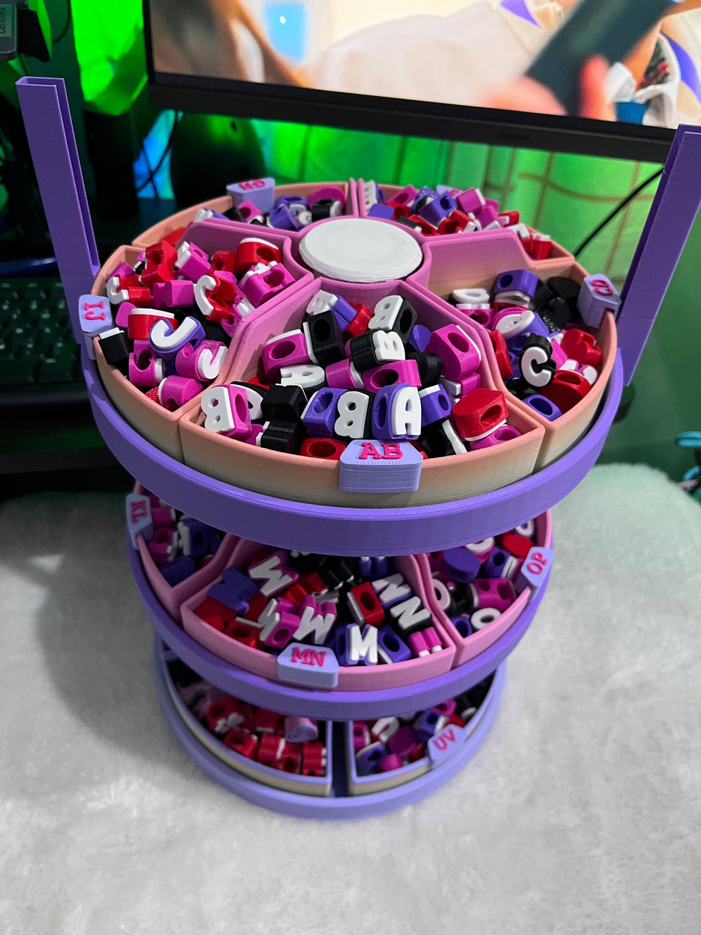 3D Printed Rotating Charm Stand - 3MF File