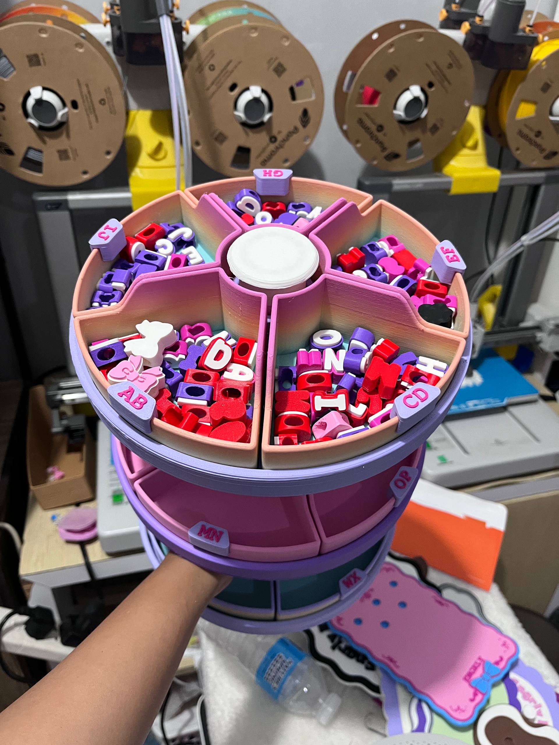 3D Printed Rotating Charm Stand - 3MF File